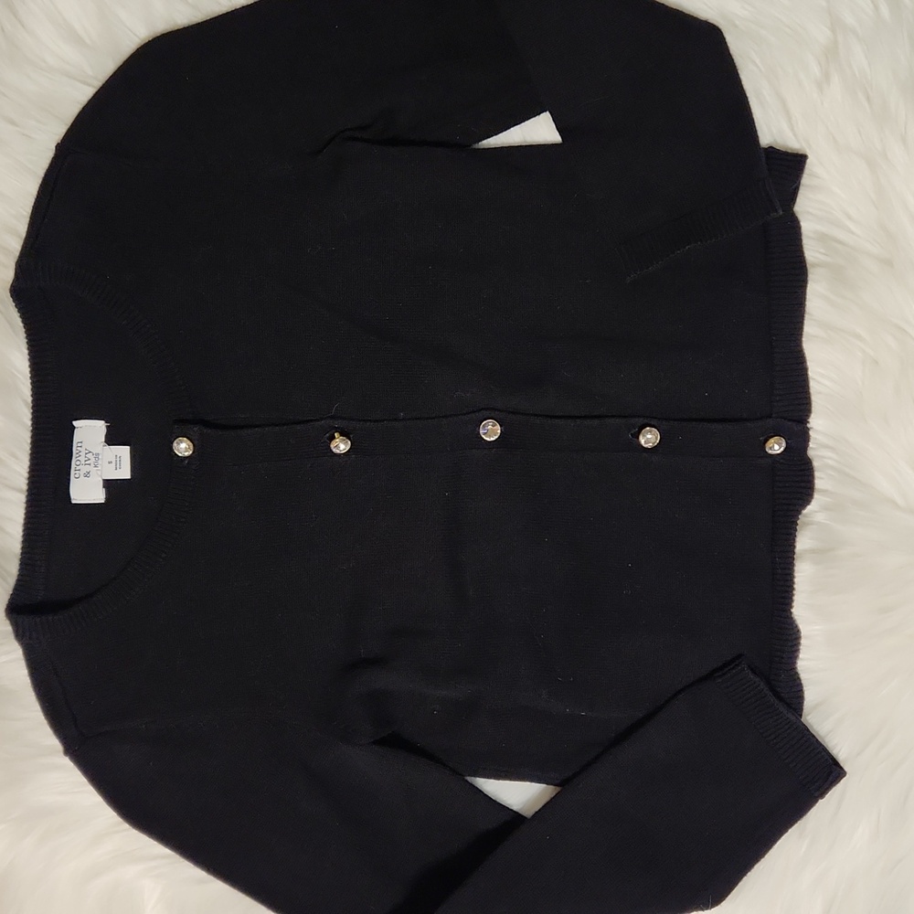 Crown & Ivy -  Black Cardigan Sweater - Girls Size 5 - Crown & Ivy Kids